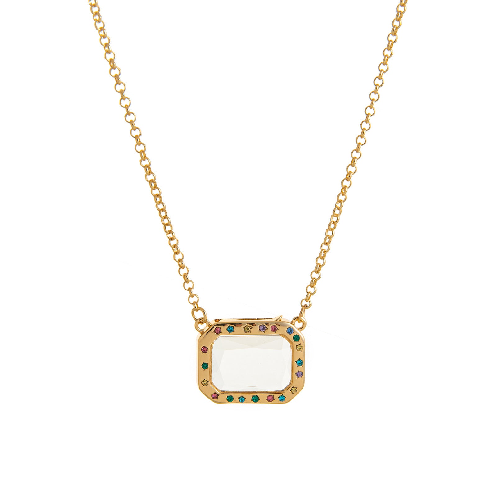 The Memory Vault Openable Locket | 18K Gold Plated Clear Fillable Necklace