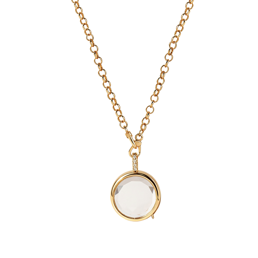 The Memory Vault Openable Locket | 18K Gold Plated Clear Fillable Necklace