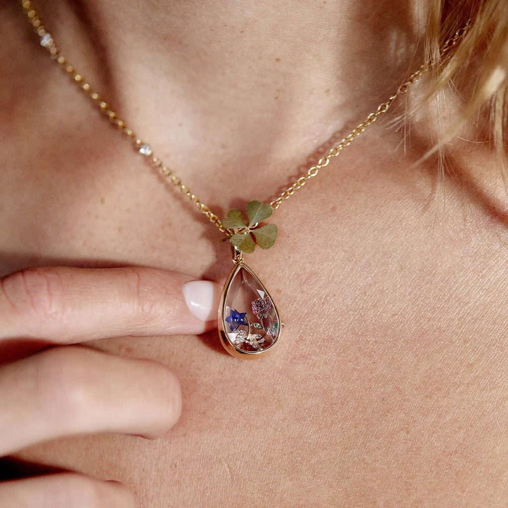 The Memory Vault Openable Locket | 18K Gold Plated Clear Fillable Necklace