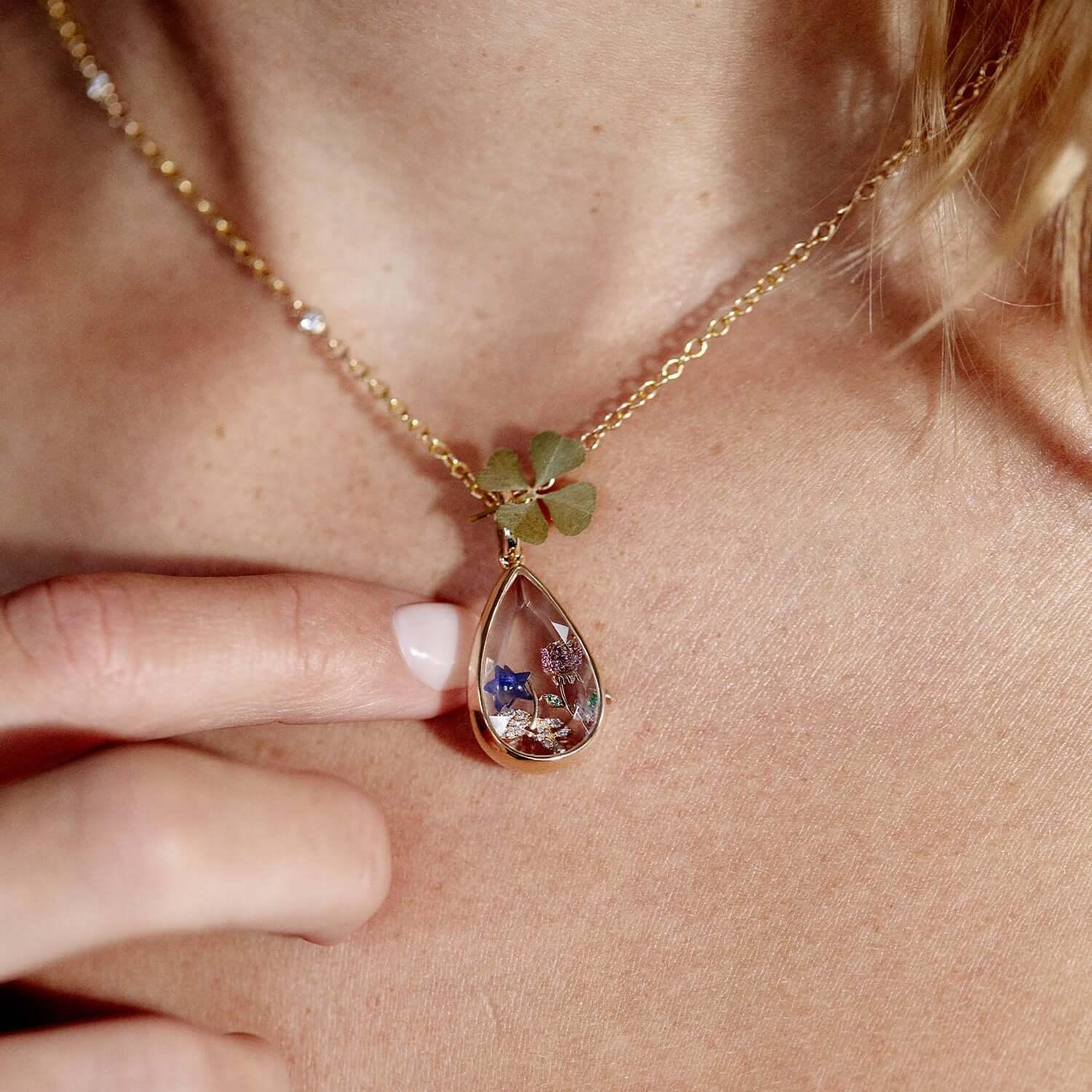 The Memory Vault Openable Locket | 18K Gold Plated Clear Fillable Necklace