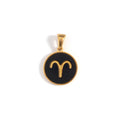 The Midnight Zodiac Charm | 18K Gold & Black Enamel Identity Piece