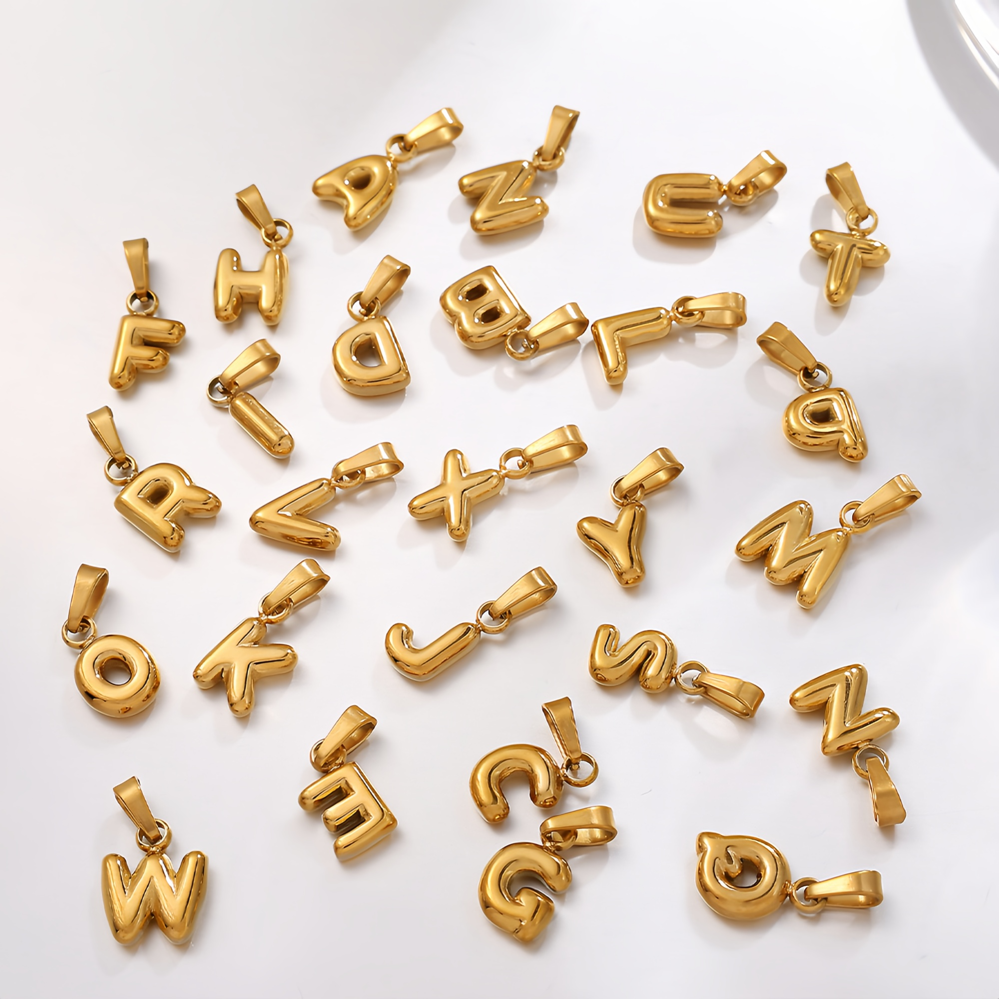 The 3D Bubble Initial Charm | High-Gloss 18K Gold Plated Letter
