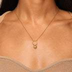 Astar Vintage Grooved Spring Clasp Chain Necklace | 18K Gold Plated Waterproof DIY Charm Holder Choker