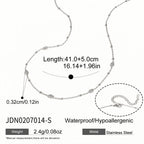 Astra Marquis Cubic Zirconia Layering Chain Necklace - 18K Gold Plated