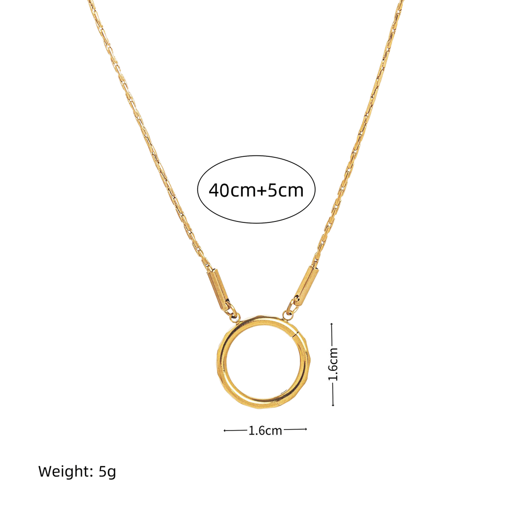 Astar Vintage Grooved Spring Clasp Chain Necklace | 18K Gold Plated Waterproof DIY Charm Holder Choker