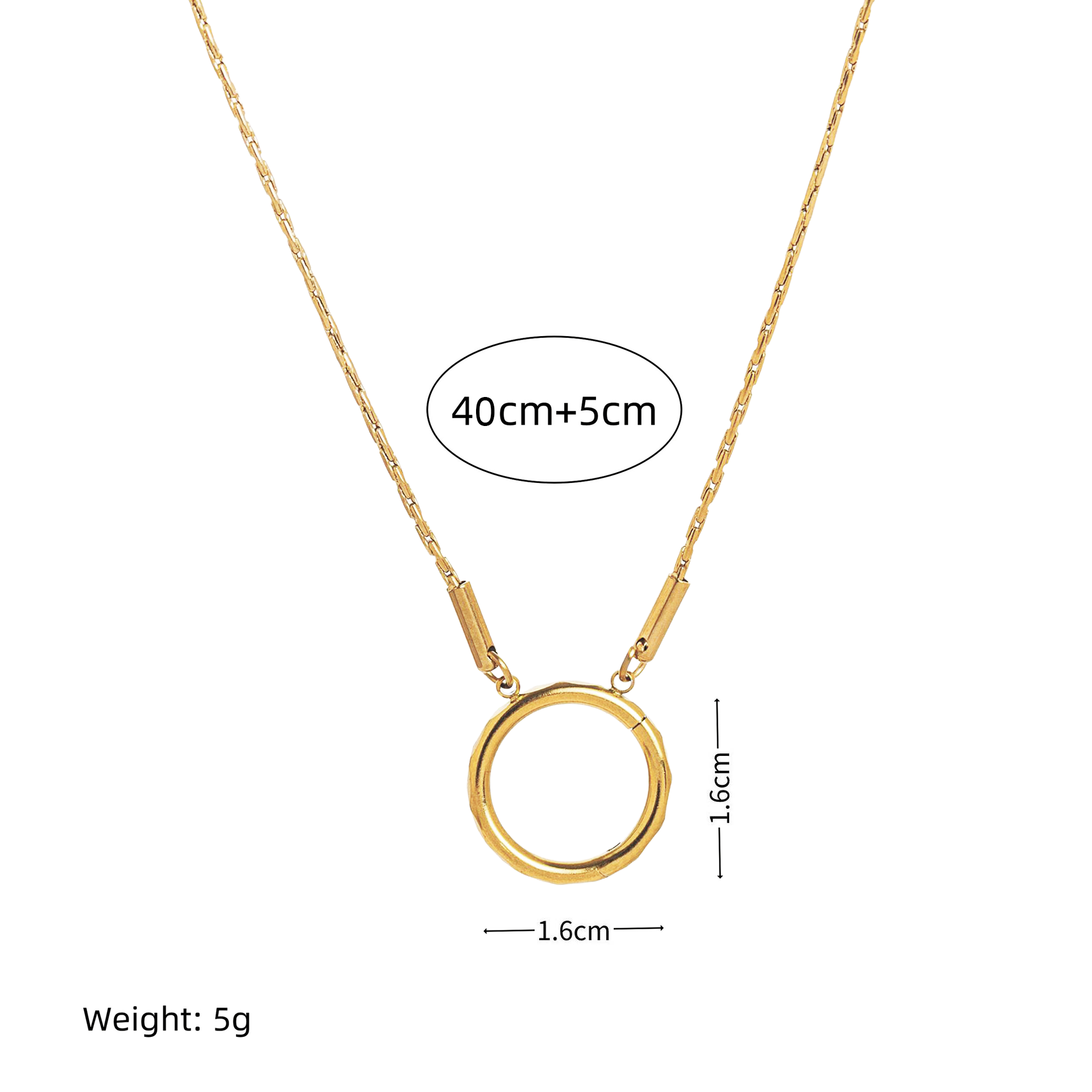 Astar Vintage Grooved Spring Clasp Chain Necklace | 18K Gold Plated Waterproof DIY Charm Holder Choker