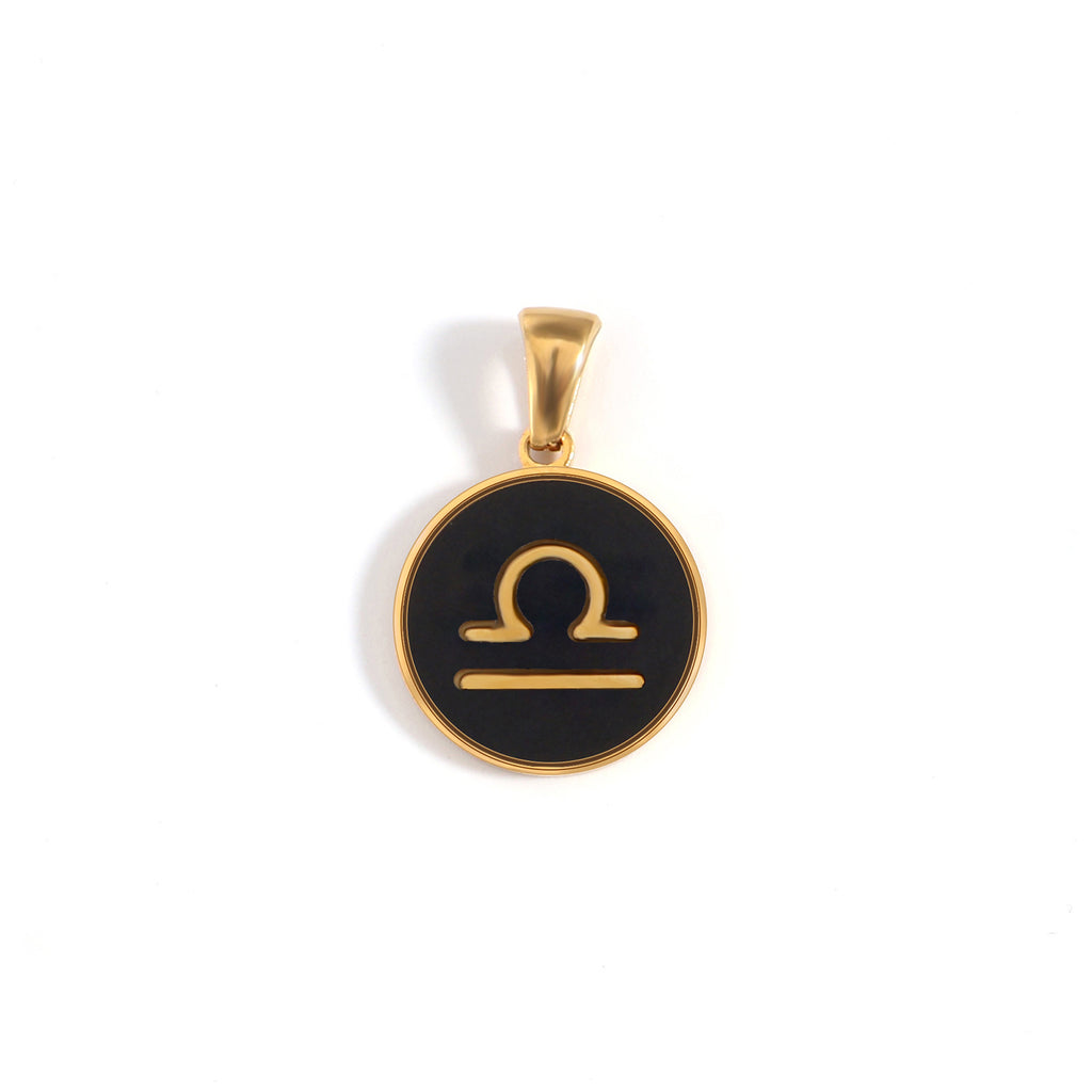 The Midnight Zodiac Charm | 18K Gold & Black Enamel Identity Piece