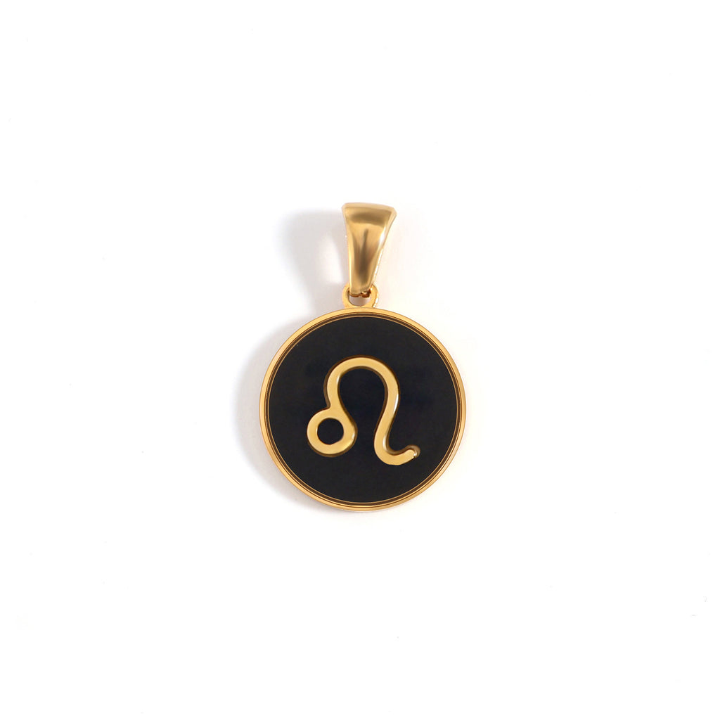 The Midnight Zodiac Charm | 18K Gold & Black Enamel Identity Piece