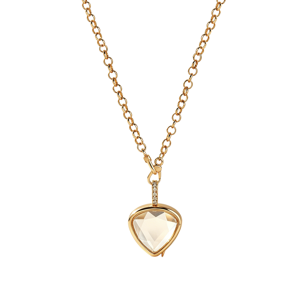 The Memory Vault Openable Locket | 18K Gold Plated Clear Fillable Necklace