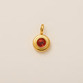 The Aura Prism Birthstone Charm | 18K Gold Plated Faceted Gemstone Pendant
