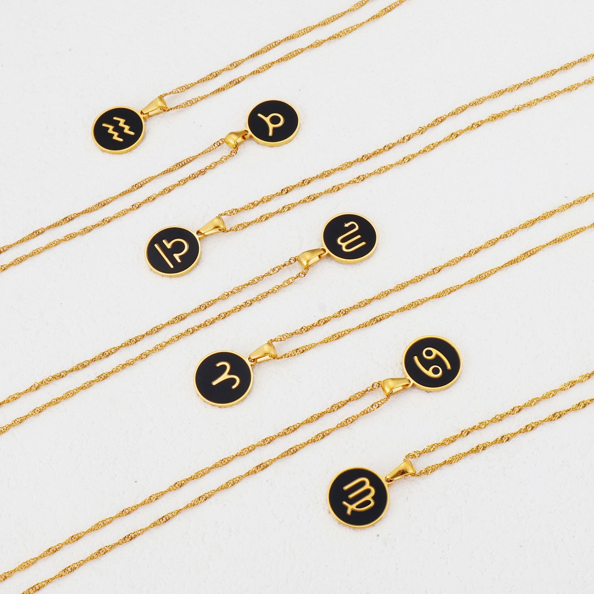 The Midnight Zodiac Charm | 18K Gold & Black Enamel Identity Piece
