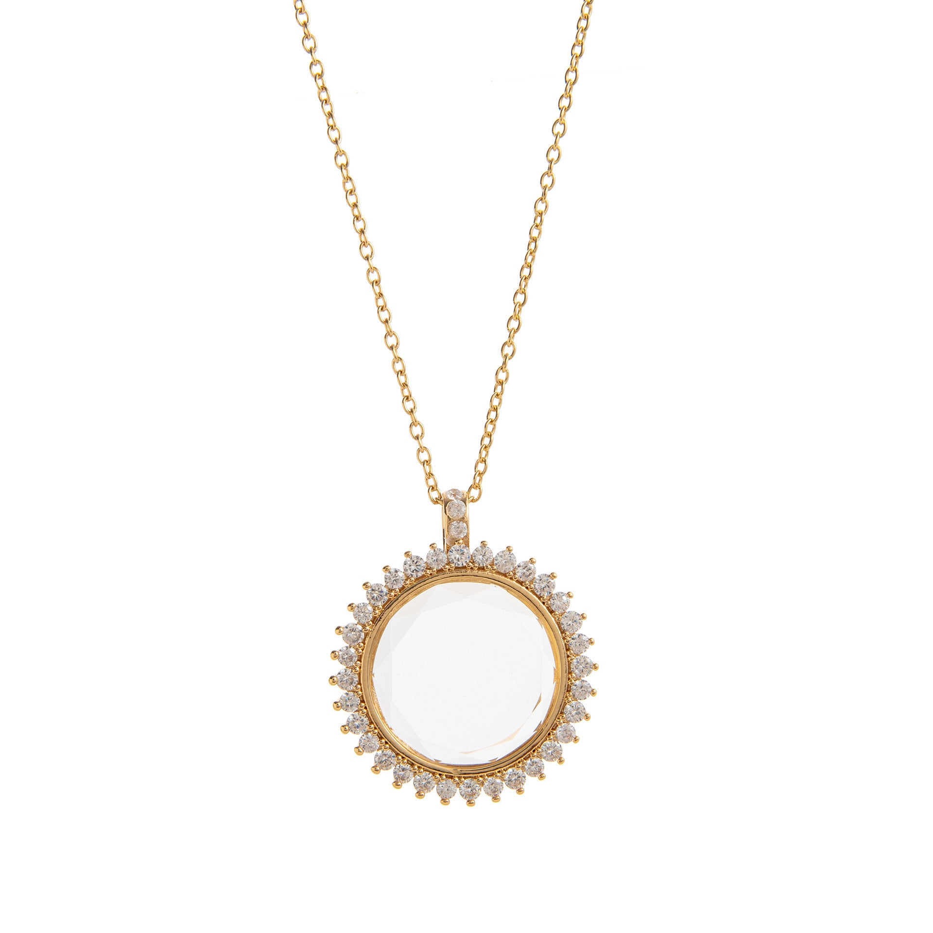 The Memory Vault Openable Locket | 18K Gold Plated Clear Fillable Necklace