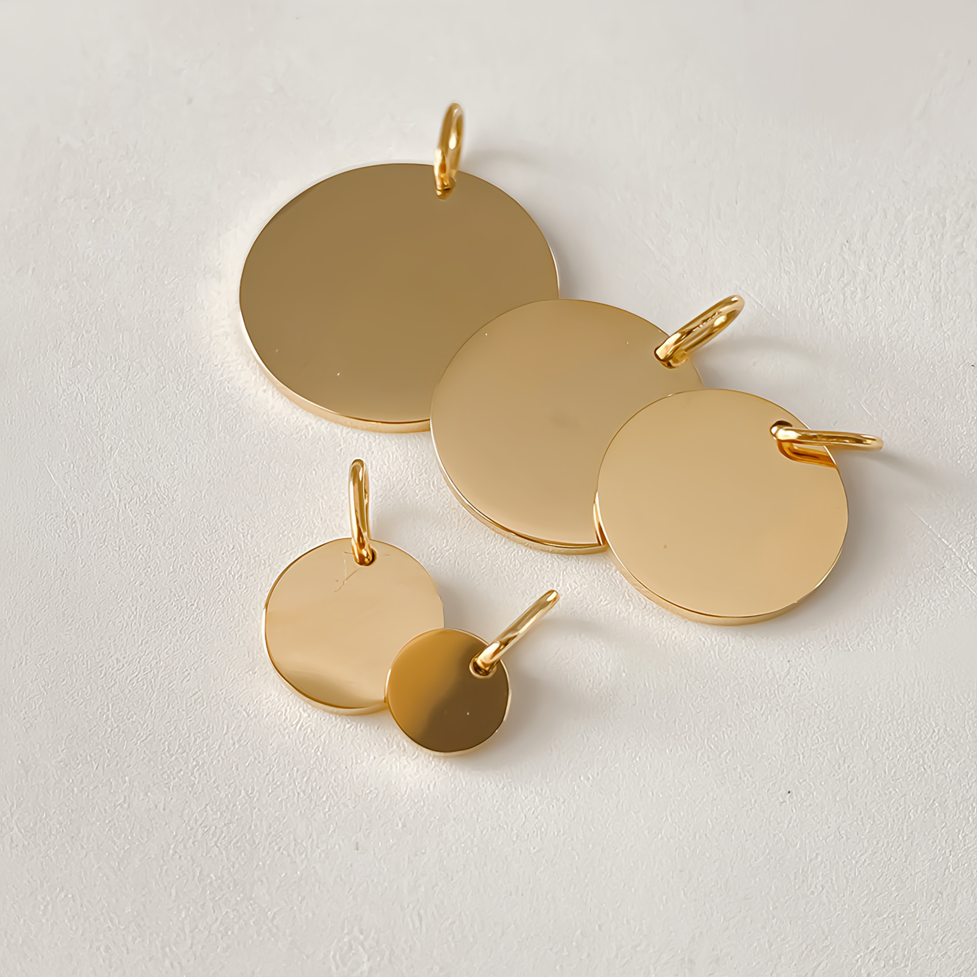The Signature Disc Charm | Custom Engraved 18K Gold Identity Piece