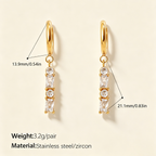 The Luminary Linear Crystal Droplet Earrings
