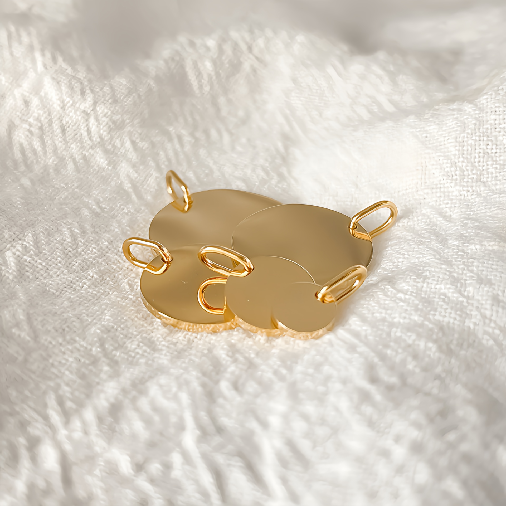 The Signature Disc Charm | Custom Engraved 18K Gold Identity Piece