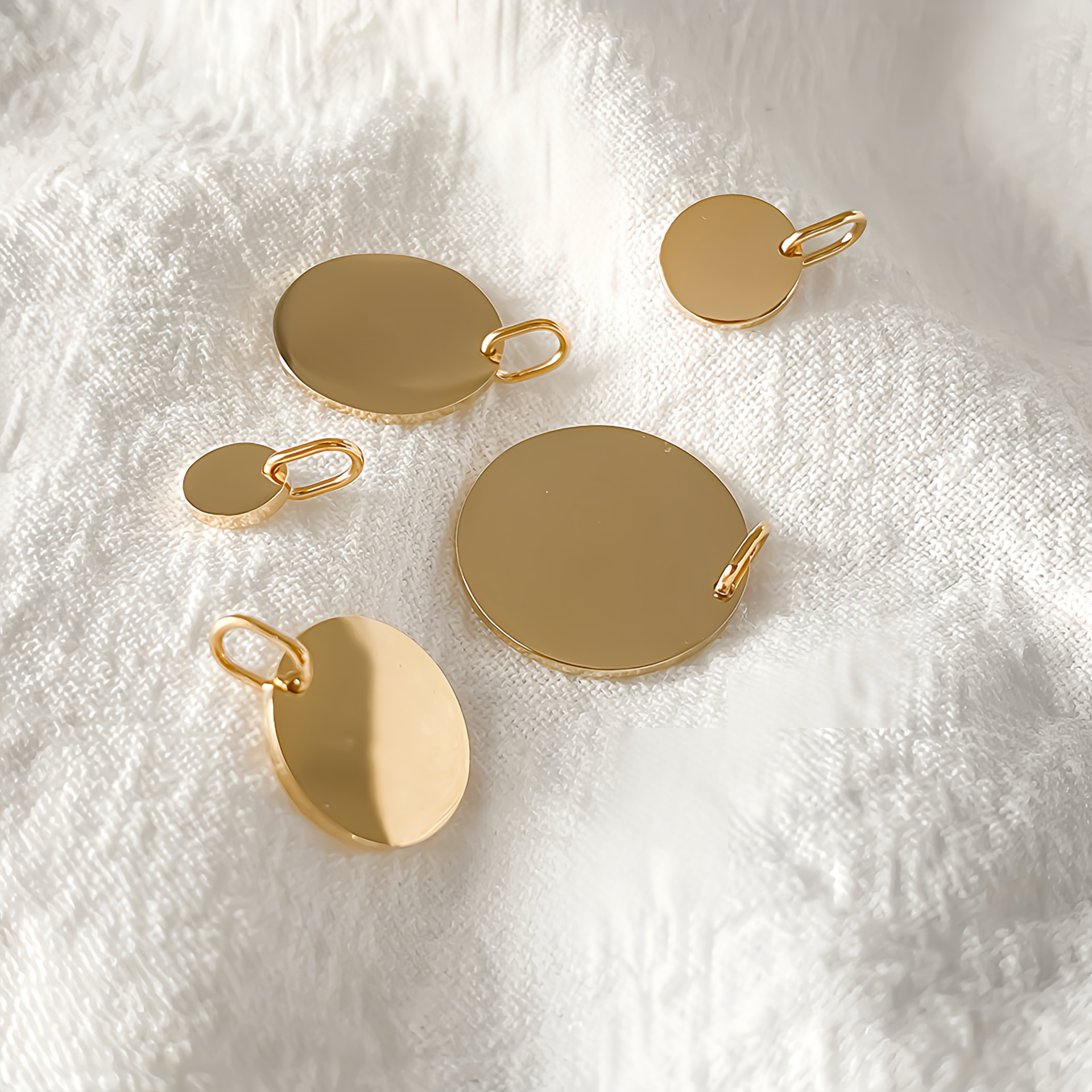 The Signature Disc Charm | Custom Engraved 18K Gold Identity Piece
