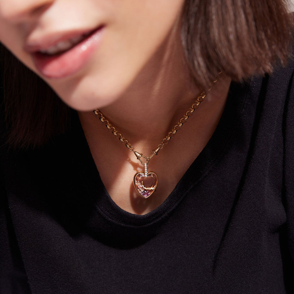 The Memory Vault Openable Locket | 18K Gold Plated Clear Fillable Necklace
