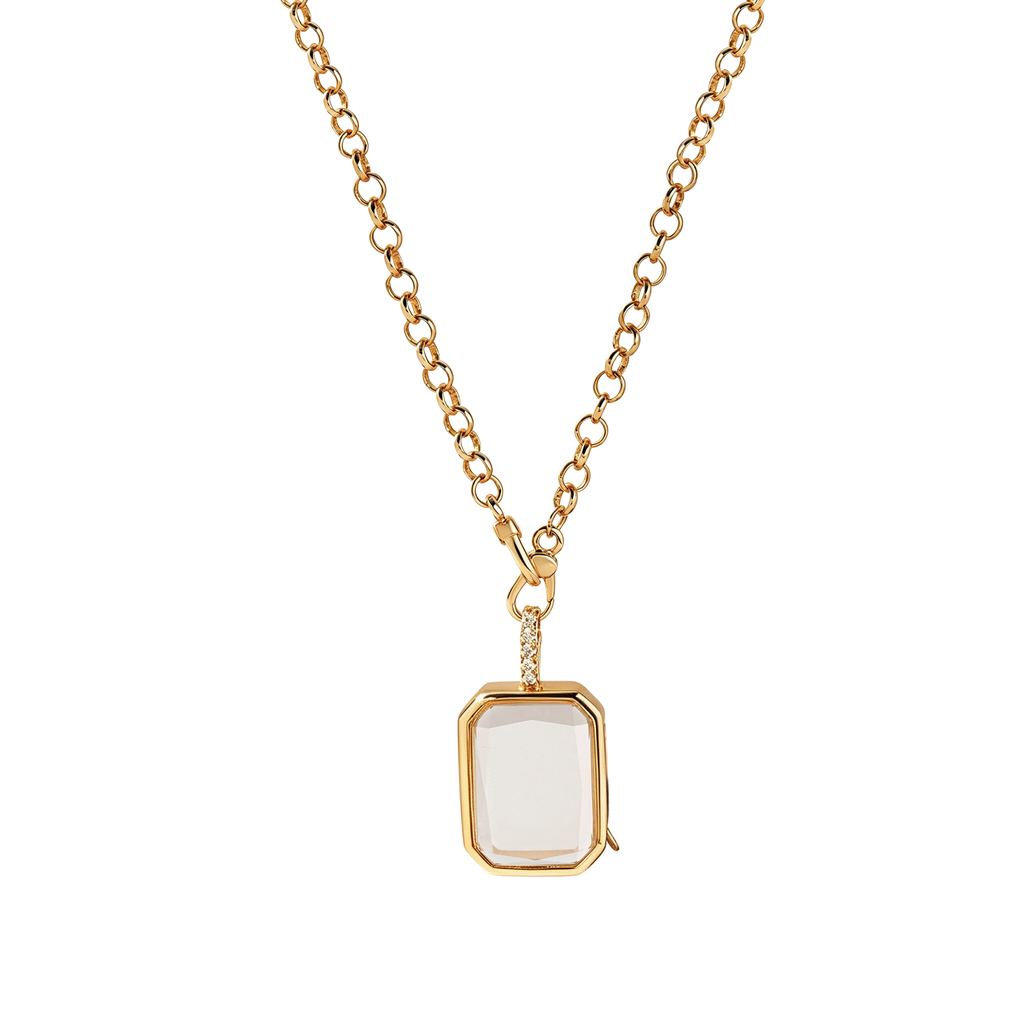 The Memory Vault Openable Locket | 18K Gold Plated Clear Fillable Necklace