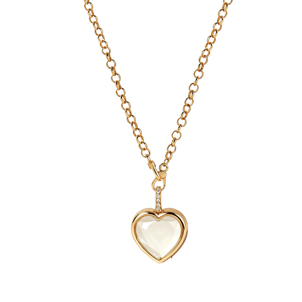 The Memory Vault Openable Locket | 18K Gold Plated Clear Fillable Necklace