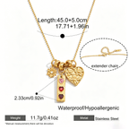 Aura Daisy & Heart Charm Necklace Set - 18K Gold PVD Waterproof