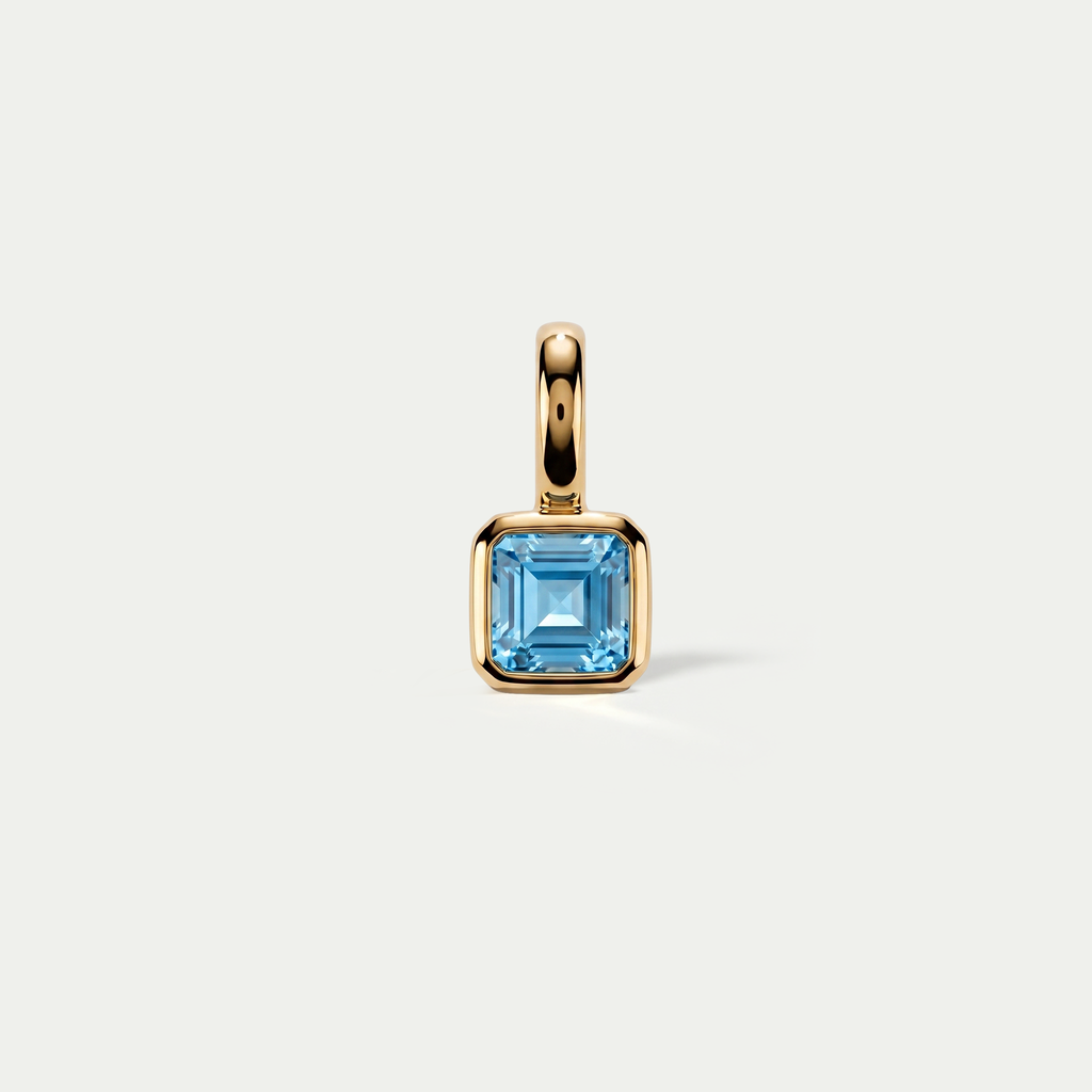 The Eternal Birthstone Charm | High-Gloss Gold & Zircon Identity Piece