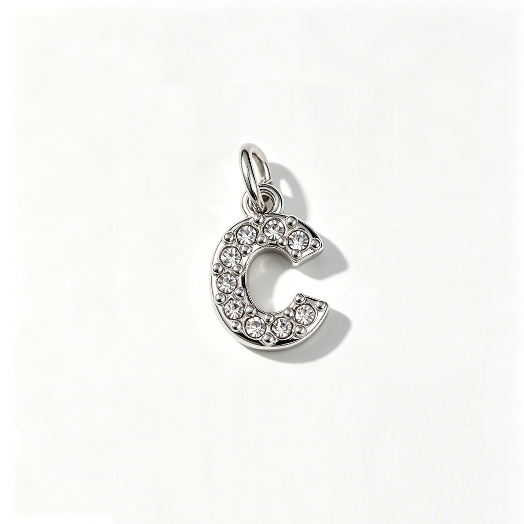 The Micro-Pave Initial Charm | 18K Gold Plated Sparkling Alphabet Piece