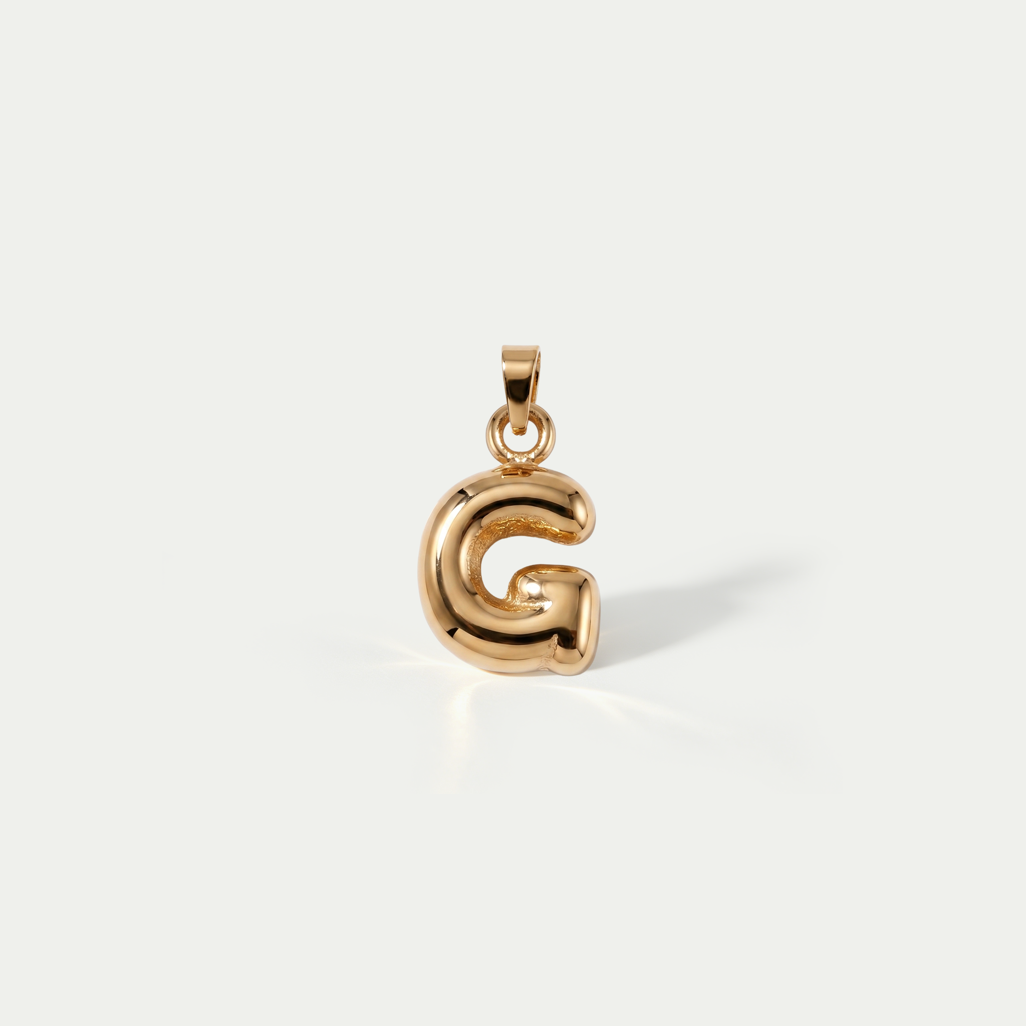 The 3D Bubble Initial Charm | High-Gloss 18K Gold Plated Letter