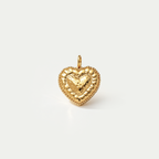 The Baroque Hammered Heart Charm