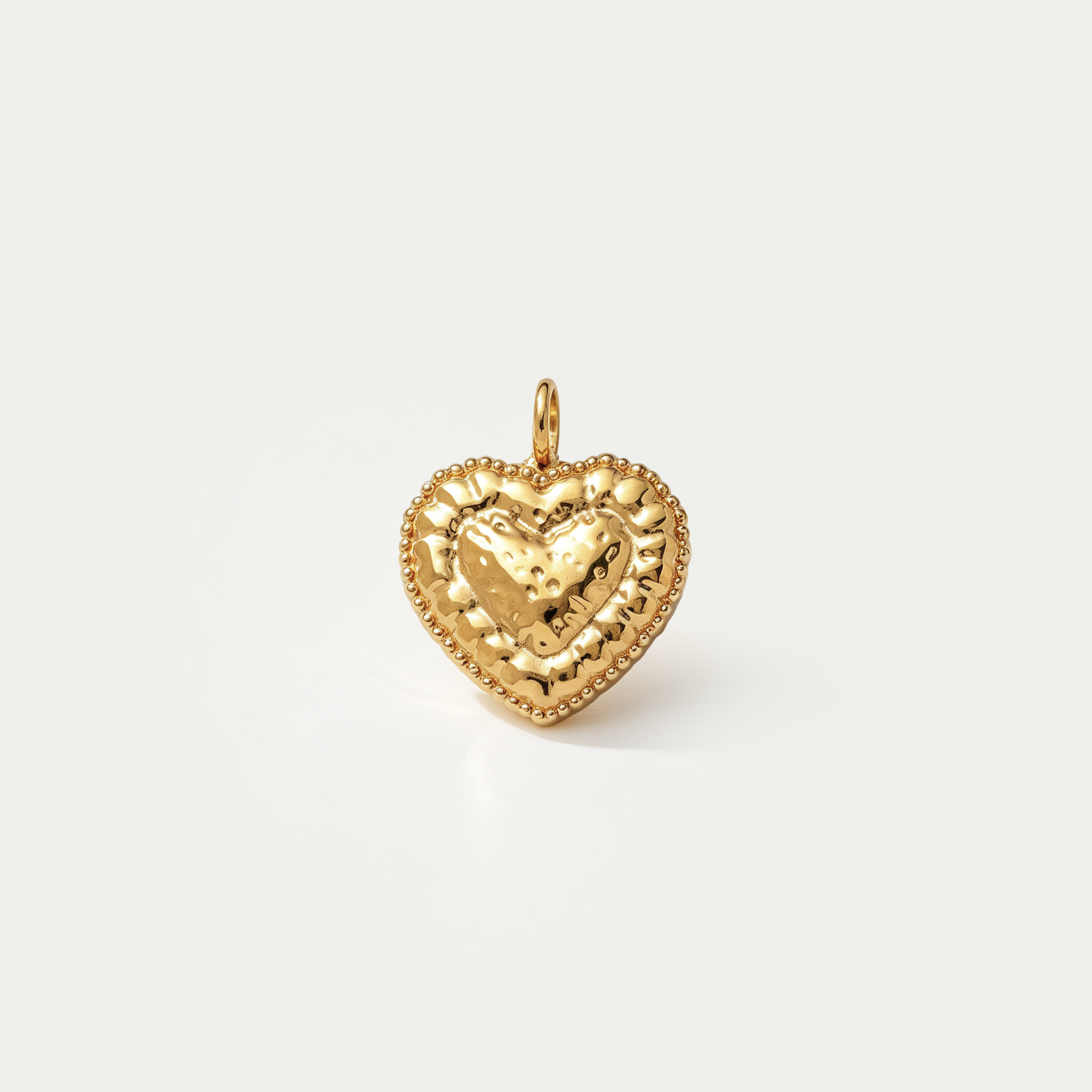The Baroque Hammered Heart Charm
