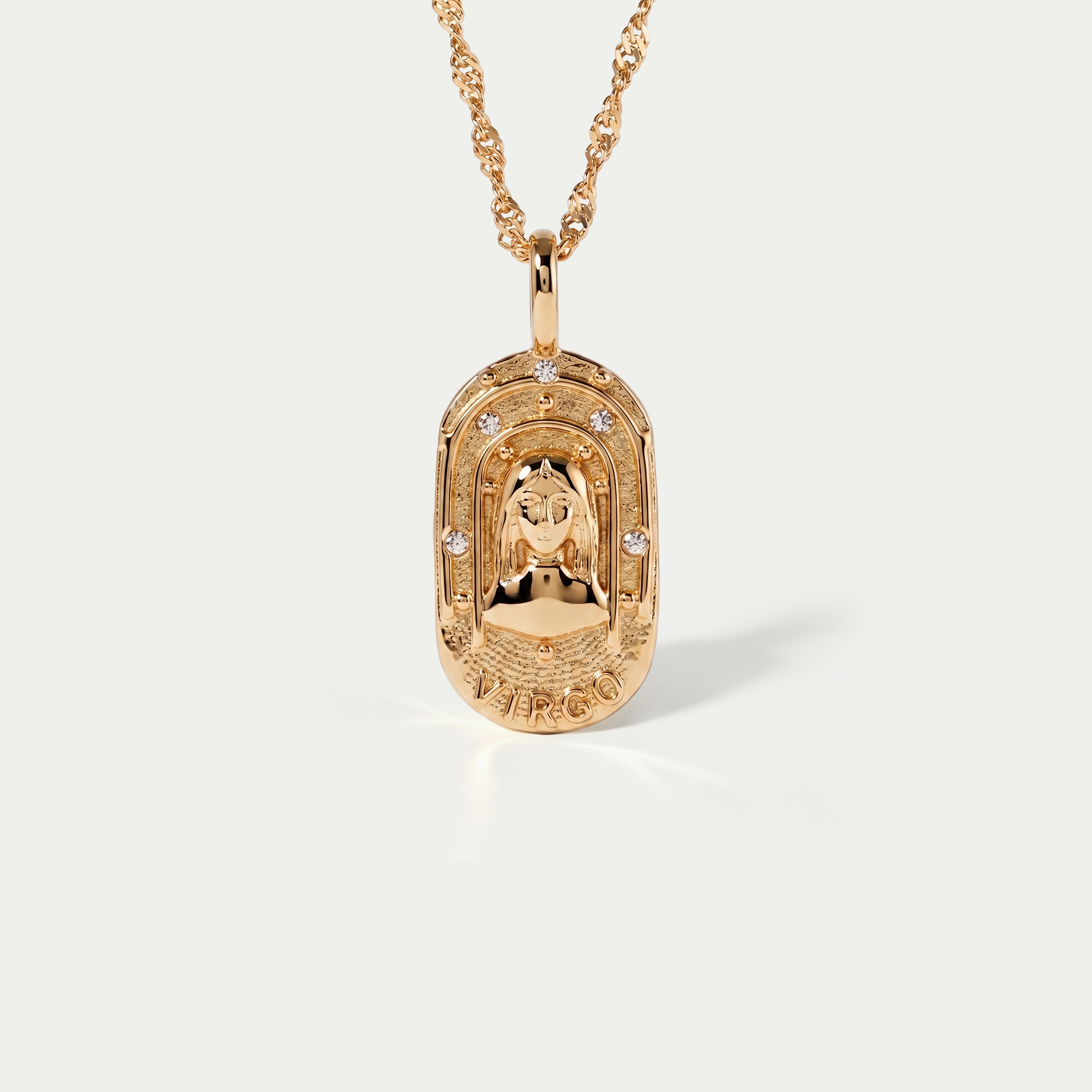 The Celestial Heritage Necklace | Vintage Zodiac Oval Pendant
