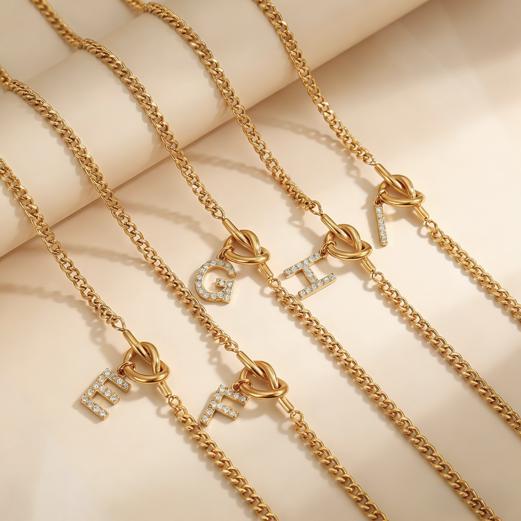 The Monogram Essence Bracelet | 18K Gold Plated Micro-Pave Initial Piece